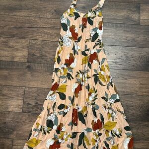 Elegant Floral Maxi Dress - Multicolor